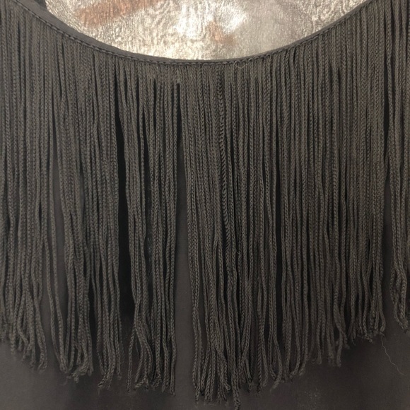 Like New Sheer Silk Fringe Top/Blouse - Picture 4 of 8